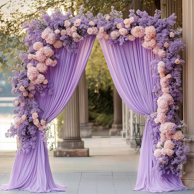 Lavender Purple Backdrop Curtain - Image 4