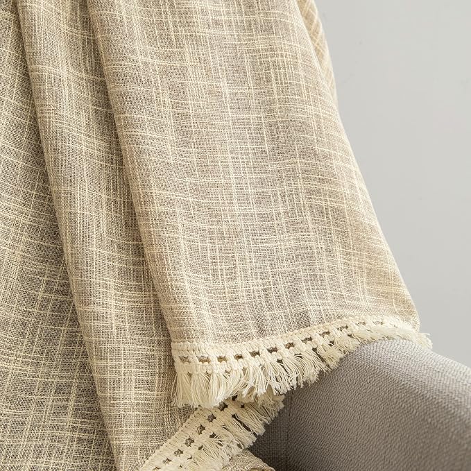 Beda Home Tassel Linen Textured Swag Curtain Valance - Image 4