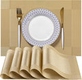 LEXMORE Placemats Set of 4 Vinyl/Plastic Woven Place Mats by lexmore