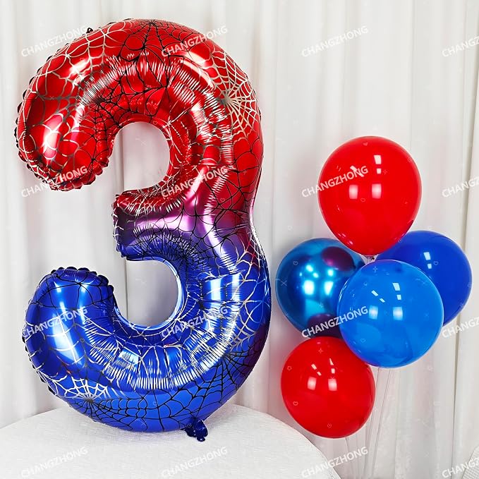 40 In Red And Blue Birthday Theme Large Number 7 Balloon | Giant Large Helium - Image 5