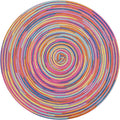 SHACOS 15 inch Round Placemats Set of 6 Variegated Multicolor Place Mats Cotton by SHACOS