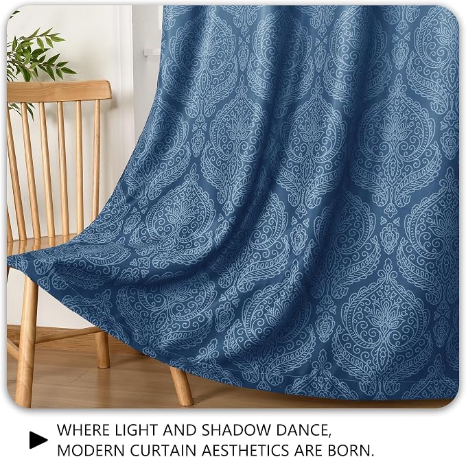 DWCN 100% Blackout Curtains for Bedroom 54 Inch Long - Image 7