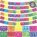 6 PCS Cinco De Mayo Banner, 110FT Colorful Fiesta Party Decorations, Plastic by Heartome