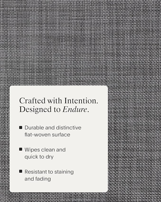 Chilewich Mini Basketweave Placemats, Woven Oval Placemats Set of 4 | Reusable - Image 3