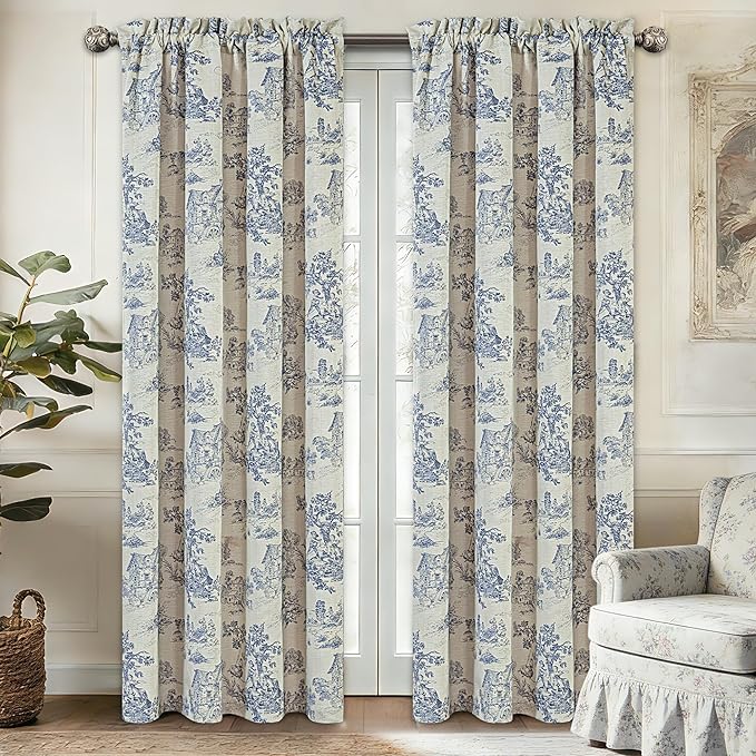 Loom and Mill Toile Blackout Curtains by LoomandMill