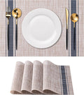 Placemats Set of 4 Washable Indoor | Outdoor Vinyl Place Mats by CADONO