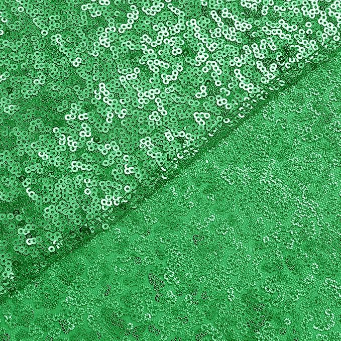 Sugargirl Grass Green Sequin Backdrop Curtain 10FTx10FT Glitter Grass Green - Image 8