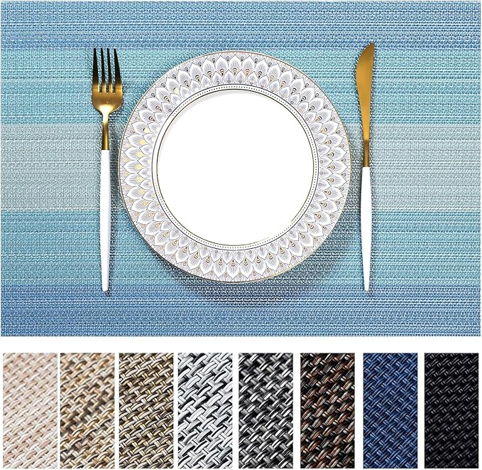 LEXMORE PlaceMats Set of 12 Vinyl/Plastic Woven Place Mats by lexmore