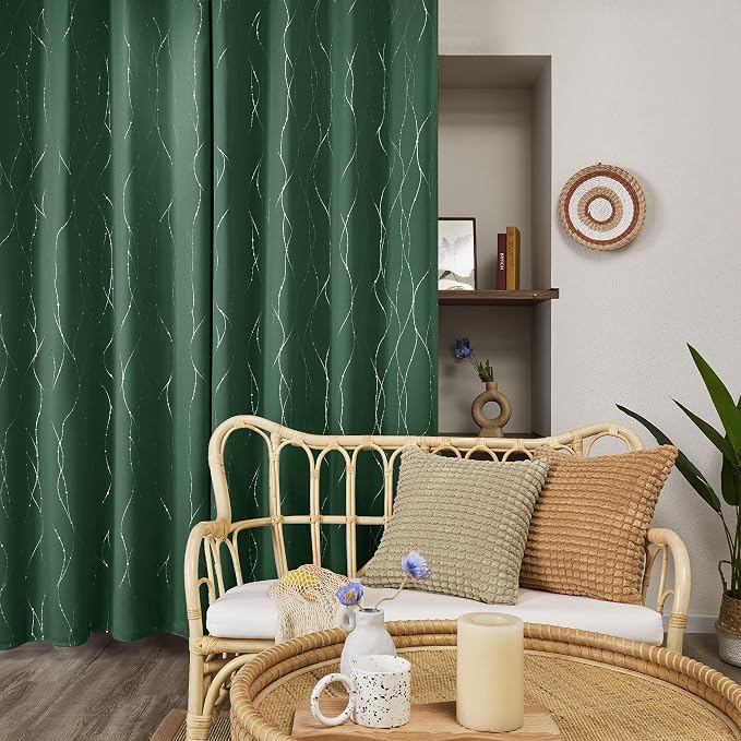 Deconovo Living Room Curtains 63 Inches Long, Thermal Insulated, Room Darkening - Image 3