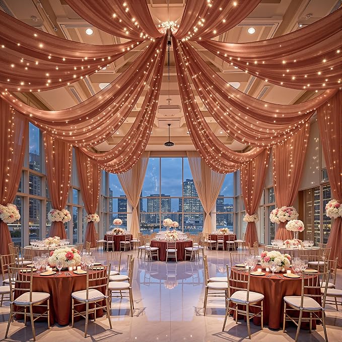 6 Panels Terracotta Ceiling Curtains - Image 4