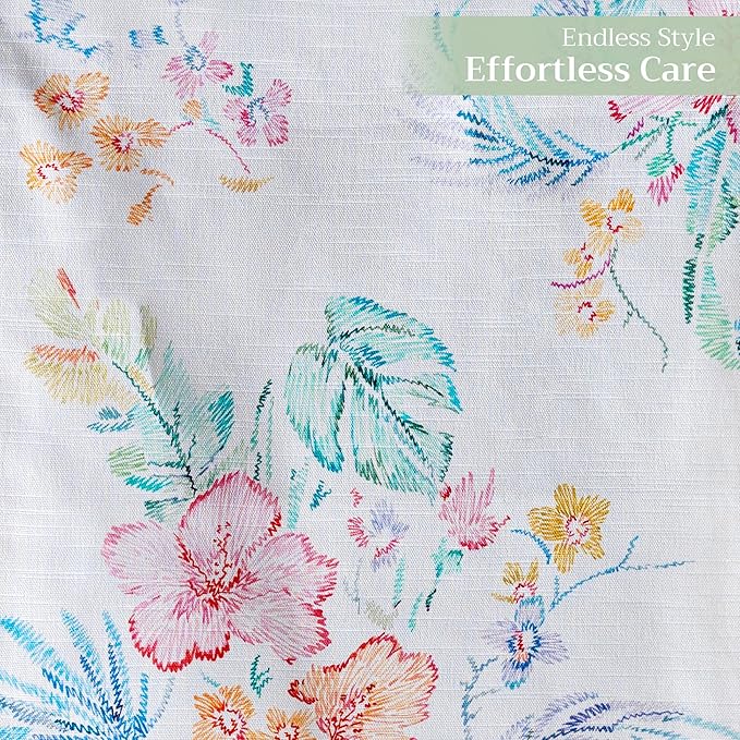 Maison d' Hermine Table Runner 100% Cotton Double Layer Table Runners 72 inches Long Decorative for Home Kitchen Dining Party Wedding Bridal Shower Spring Summer (Paradise Island, 14.50" x 72")