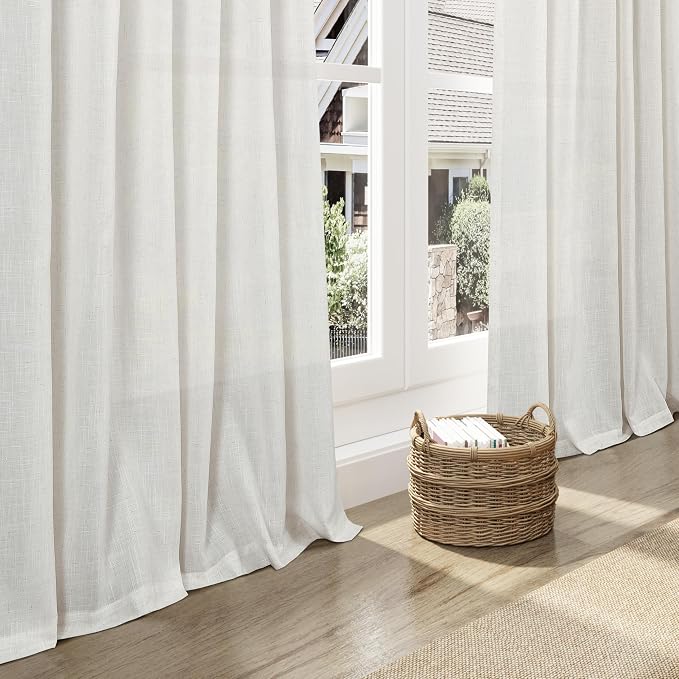 Natural Linen Curtains 90 Inches Long - Image 5