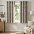 jinchan Grey Damask Curtains 63 Inch Room Darkening Grommet 2 Panels | Blackout by JINCHAN