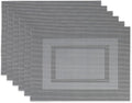 DII PVC Tabletop Collection Woven Indoor/Outdoor, Placemat Set, 6 Piece by DII
