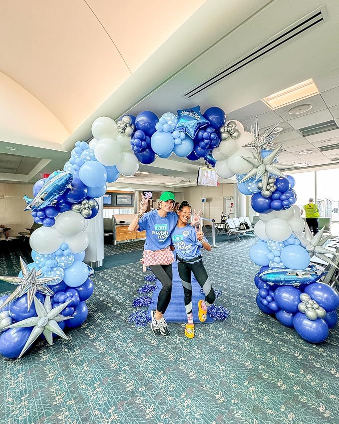 Blue White Balloons Arch Kit - Image 8