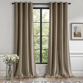 MIULEE Velvet Curtains Taupe 52 x 90 Inch Length Set of 2 | Grommet Drapes by MIULEE