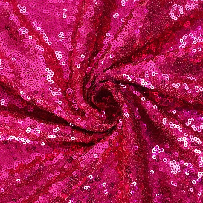 Eternal Beauty Hot Pink 3mm Sequin Backdrop 6x8 Ft - Image 9