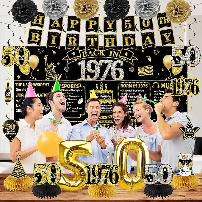 Zirtorei 50th Birthday Decorations - Image 5