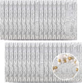 30 Pack Silver Foil Fringe Curtain Backdrop, 3.3x8.2 Feet Metallic Tinsel by LITLANDSTAR