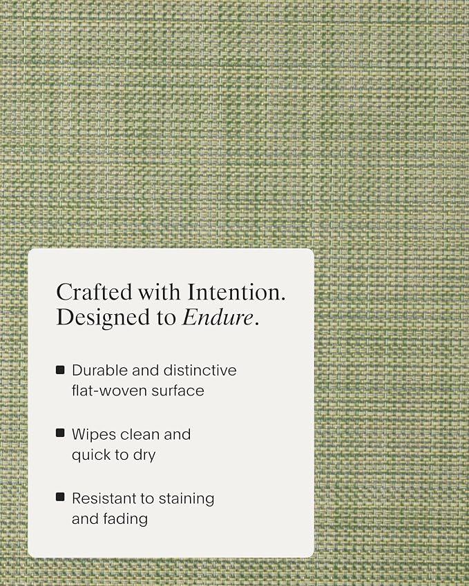 Chilewich Mini Basketweave Placemats, Woven Oval Placemats Set of 4 | Reusable - Image 3