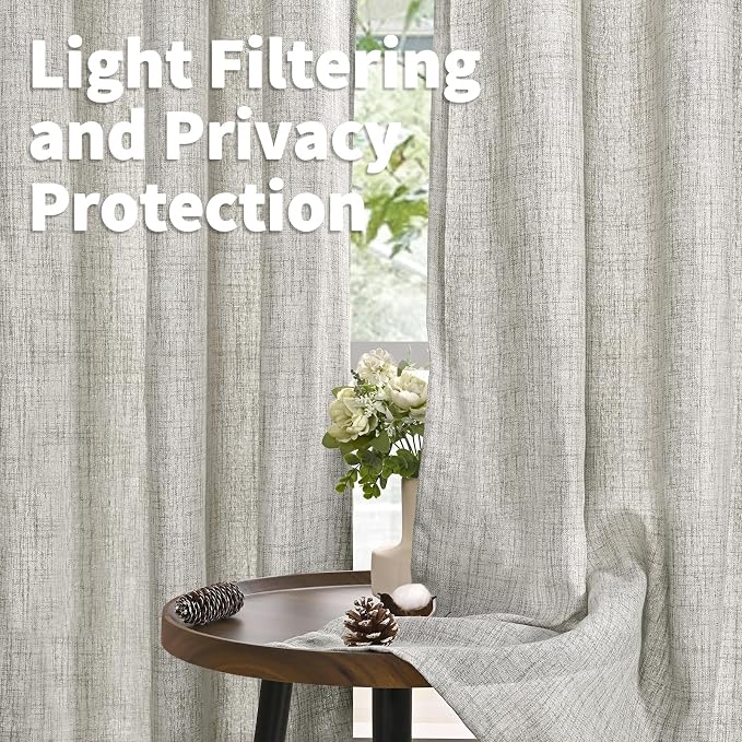 YoungsTex Linen Curtains 90 Inch Length - Image 3