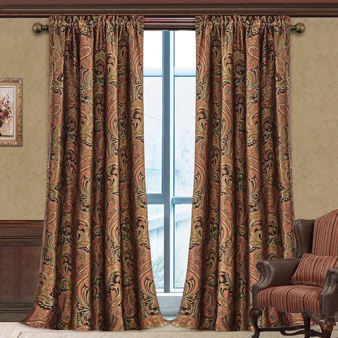 Loom and Mill Paisley Damask Curtains by LoomandMill