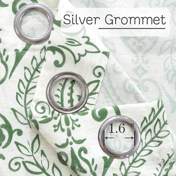 Linen Curtains 40 inch Length for Kitchen, Light Filtering Semi Sheer Linen - Image 3