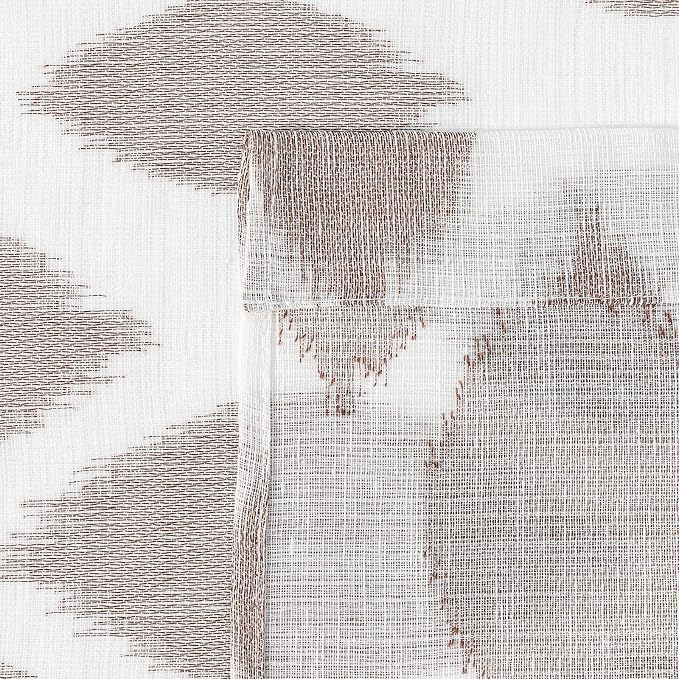MYSKY HOME Semi Sheer Kitchen Curtains Valance and Tiers Set 36 inch Length | - Image 7