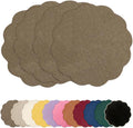 AHHFSMEI Round Faux Linen Placemats Set of 4 Heat Resistant Non-Slip Stain by AHHFSMEI