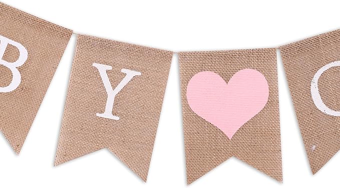 Sweet Baby Girl Burlap Banner - Image 7