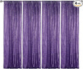Sugargirl Purple Sequin Backdrop Curtain 4 Panels 2FTx8FT Glitter Purple Background Drapes Sparkle Photography Backdrop for Party Wedding Birthday Wall Decoration