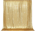 PartyDelight Gold Sequin Backdrop 6x6ft Sparkly Photo Curtain | 4 Inch Rod by PartyDelight