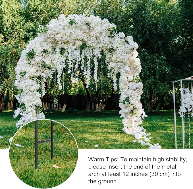 RUBFAC 7.8ft Garden Arch, Metal Trellis - Image 6