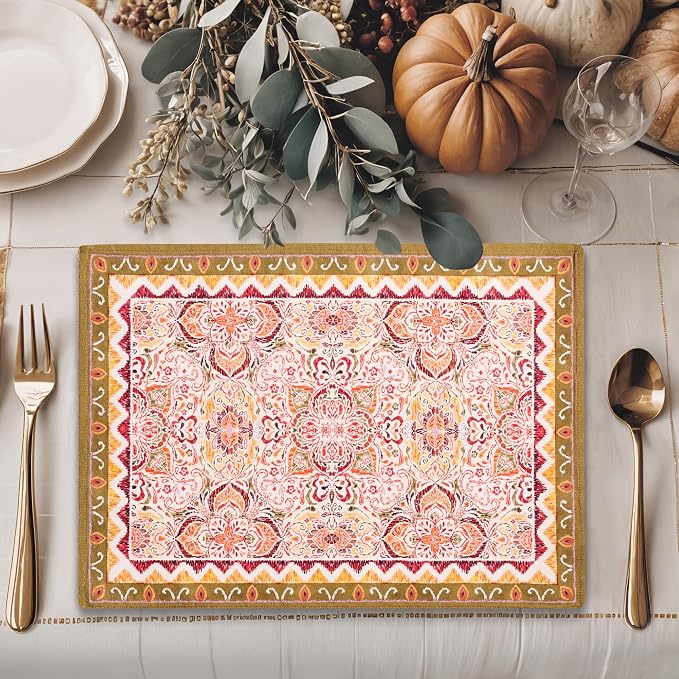 Maison d' Hermine Placemats Set of 4 Reusable 100% Cotton | Cloth Place Mats - Image 5