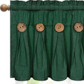 Farmhouse Valance Curtains, Boho Cotton Linen Kitchen Valance, Country Rod by FRAMICS