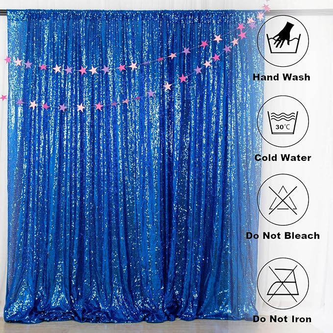 ShinyBeauty Sequin Backdrop Royal Blue 10x10FT Backdrop - Image 5