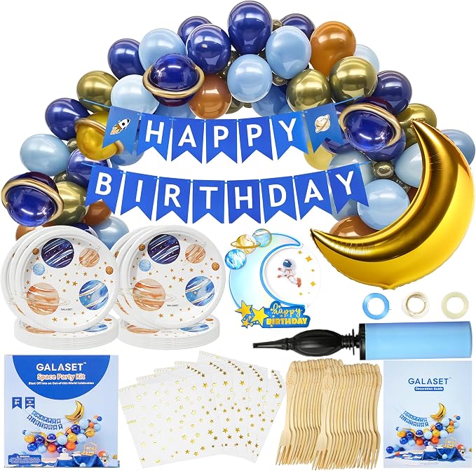 Outer Space Birthday Party Decorations and Supplies, Serves 20 by GALASET