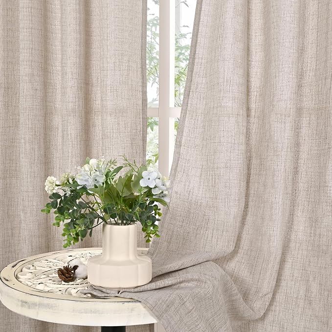 YoungsTex Natural Linen Curtains 72 Inch Long - Image 9