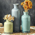Flower Vase Set of 3, Ceramic Neutral Vases Home Decor, Pottery Rustic by ooit