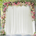 Ivory Backdrop Curtain for Wedding Parties Backdrop Drapes 10x10FT | Wrinkle by Wokceer