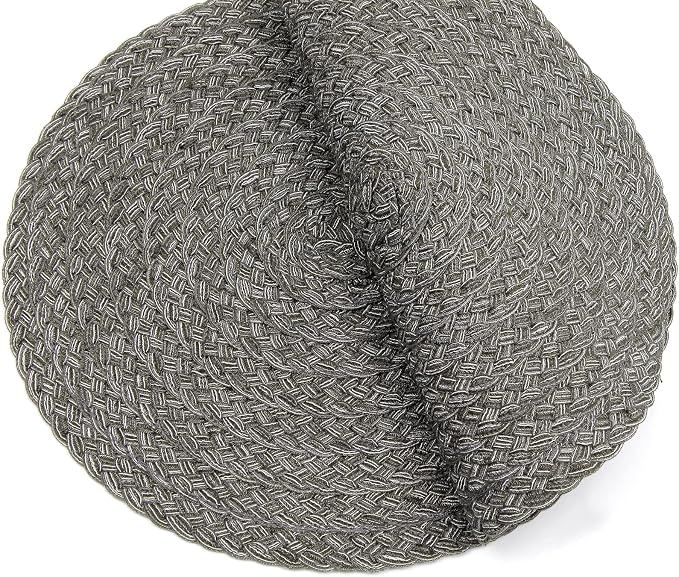 SHACOS Round Braided Placemats Set of 6 Thick Woven Placemats Washable 15 inch - Image 3