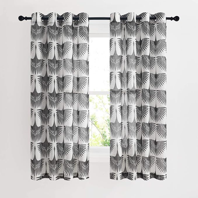 KGORGE Sheer Curtains Geometric Pattern - Image 7