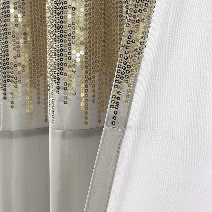 Lush Decor Night Sky Window Curtain Panel, Single 42"W x 108"L Yellow & Gray - Image 4