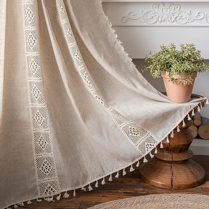 Sutuo Home Boho Curtains for Bedroom Nursery, Bohemian Semi-Blackout Geometric by SutuoHome