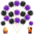 Chinco 100 Pcs Halloween Foil Firework Cupcake Toppers | Sparkle Tinsel Cake by Chinco