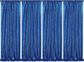 Royal Blue Sequin Backdrop Curtains 4 Pcs 2ftx8ft Glitter Shimmer Fabric | by B-COOL