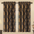 Loom and Mill Luxury Black Damask Curtains by LoomandMill