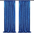 Royal Blue Sequin Backdrop Curtains Party Glitter Drapes 2 Pcs 2FTx8FT | by B-COOL
