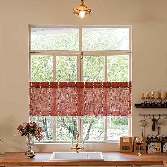 Sutuo Home Boho Valance Short Curtains - Image 4