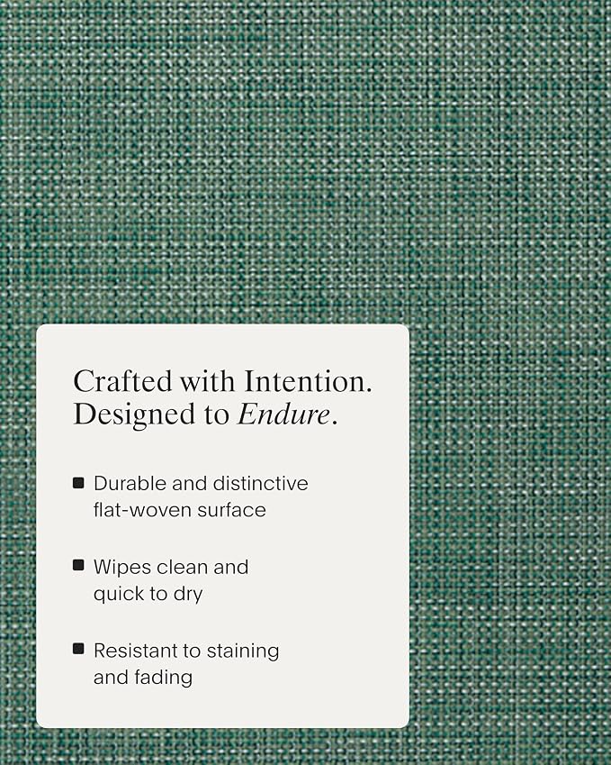 Chilewich Mini Basketweave Placemats, Woven Rectangle Placemats Set of 4 | Easy - Image 3